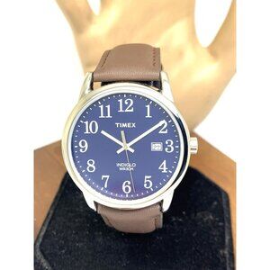Timex Men's Watch TW2P75900 Quartz Indiglo Blue Dial Brown Leather Band 38mm